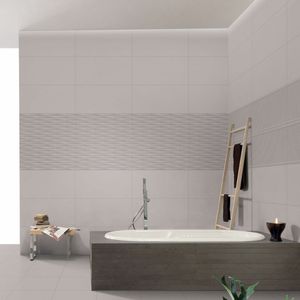 Carrelage mural en céramique blanc brillant de luxe 300x600, durable, antidérapant, résistant à l'usure, finition minimaliste pour salle de bain commerciale haut de gamme - Product Image 1