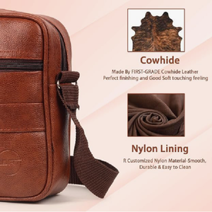 Leather Sling <b>Bag</b> Crossbody Shoulder <b>Bag</b> with Adjustable Strap for Travel, School, <b>College</b> & Daily Use - Product Image 6