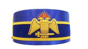 Couronne du Rite Écossais de la Cour d'Honneur Maçonnique, personnalisée, en or rouge et fils d'or, avec bonnet en soie bleue, style écossais - Meilleures ventes - Product Image 2