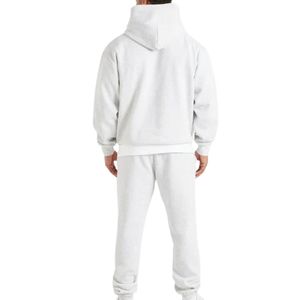Mens White Hoodie Tracksuit <b>Set</b> <b>Matching</b> Sweatpants <b>Jogger</b> Pants Two Piece Casual Sportswear Streetwear Pullover Hooded Sweat - Product Image 2