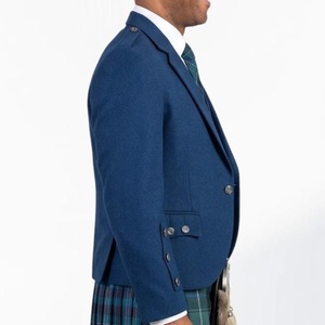 Veste écossaise personnalisée en tweed pour homme, tenue kilt, costume de mariage, blazer, fournisseur en gros - Product Image 3