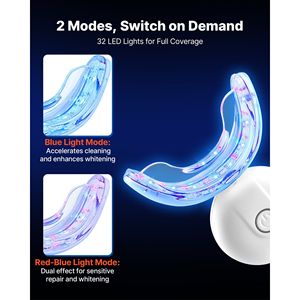 Kit Sbiancante per Denti a LED con 32 Luci Acceleratrici, Strisce Sbiancanti, Penne, Gel, Siringhe, Vassoio a U, Sbiancamento Dentale Wireless - Product Image 2