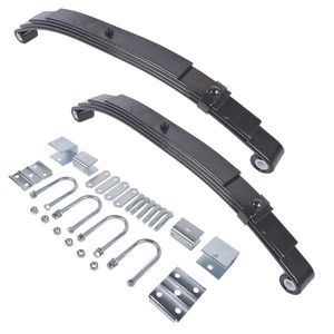 Kit de Suspensión de Eje Único para Remolque de 3500 lb, Soporte Completo para Eje Tándem con Ballesta y Perno en U para Suspensiones de Camiones - Product Image 6