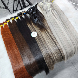 Extensiones de Cabello Humano GUGU, Cabello Virgen Vietnamita, Negro Natural, Largo y Liso, Doble Trama - Product Image 2