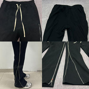 Men's Black Sweatpants With Side Stripe Elastic Waist <b>Drawstring</b> Casual Wear Custom Logo Print Autumn Style - Product Image 3