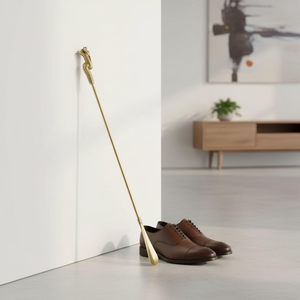 Cuchara de latón larga con mango de figura de dragón, pulida a mano, acabado vintage, herramienta decorativa para el calzado, ayuda clásica para el cuidado de los zapatos - Product Image 1