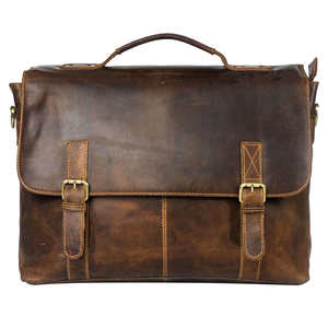 Bolso para Portátil de Cuero Genuino de Primera Calidad, Gran Capacidad, Diseño Impermeable, Color Liso, Último Modelo - Product Image 6