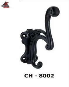 มือจับประตูเหล็กหล่อแบบมีที่แขวนหมวกและเสื้อโค้ท สำหรับติดตั้งประตูมาตรฐาน ราคาขายส่ง - Product Image 1