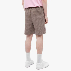 Pantalones Cortos Bermuda a Cuadros para Hombre, Cintura Media, con Cordón, Casuales, de Algodón Tejido - Product Image 3