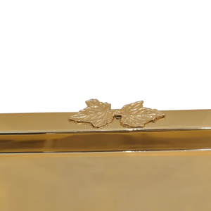 Plateau de service rectangulaire classique en laiton poli avec poignées, durable et écologique, idéal pour les fêtes et les mariages - Product Image 4