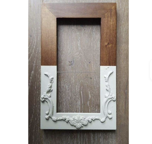 Marcos de fotos de madera natural Marco de fotos de mesa inspirado en pantalla vertical u horizontal con alfombrilla de La India - Product Image 3