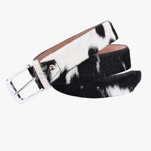 Cinturón de Cuero Genuino de Vaca con Diseño de Pelo, Fabricante y Mayorista de Cinturones de Lujo Hechos a Mano, Estilo Vaquero Occidental - Product Image 6