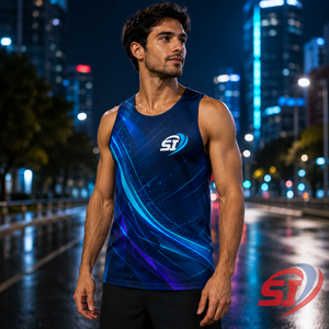 Camiseta Deportiva Personalizada al por Mayor, Sublimada, Transpirable, para Carreras, Color Zafiro Cobre Momentum - Product Image 5