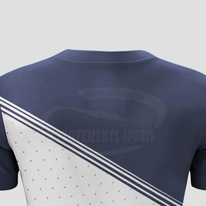 Maillot à manches courtes imprimé de couleur personnalisée à col rond Vente directe d'usine Maillot à manches courtes imprimé - Product Image 5