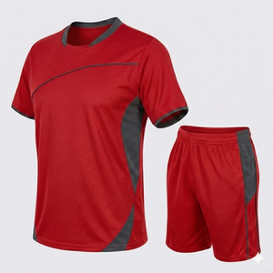 Camiseta de Fútbol Personalizada para Hombre, Uniforme Deportivo con Cuello en V, Manga Corta, Secado Rápido, Poliéster, Proveedor Mayorista - Product Image 1