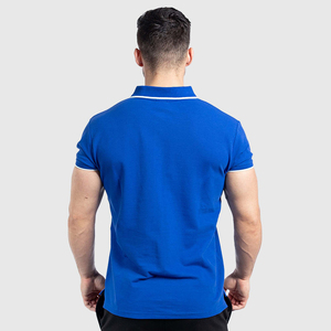 <b>Classic</b> men polo shirt cotton fabric breathable soft comfortable fit short sleeve collared design button placket casual - Product Image 2