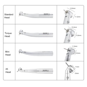 Herramientas Dentales BSI-MM-204, Pieza de Mano Dental Manual de Alta Velocidad con Luz LED, Turbina con Rodamiento Cerámico, Acero Inoxidable Plateado para Trabajo Rápido - Product Image 2