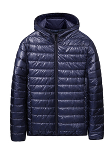 Chaqueta Acolchada Gruesa para Hombre con Capucha, Cierre Completo, Resistente al Agua, Forro Acolchado, Abrigo de Invierno 100% Nylon, Estilo Urbano, Plegable - Product Image 4