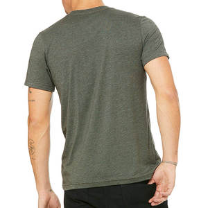 Camiseta de Cuello Redondo Lisa para Hombre, 100% Algodón, Transpirable, de Primera Calidad, Venta al Por Mayor, MOQ Bajo, Impresión Personalizada - Product Image 2