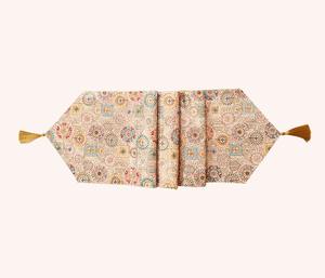 Camino de Mesa de Rayón Bordado con Flores de Lujo y Borlas, Decoración Ecológica para el Hogar, Bodas, Restaurantes y Hoteles - Product Image 2