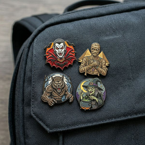 Pins de Terror al por Mayor |   Juego de Broches de Solapa Góticos de Peltre |   Bolsa de Regalo para Fiesta de Halloween, Venta al Por Mayor, OEM, MOQ Bajo - Product Image 3