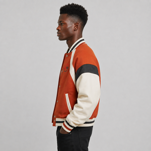 Hot Selling Men Varsity Jacket Custom Logo Soft Comfortable Casual Baseball Bomber Streetwear Varsity Jacket Wholesale - Product Image 5