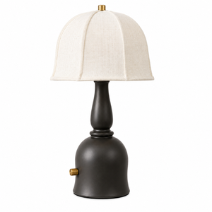 Vintage Rechargeable Wooden <b>Table</b> <b>Lamp</b> | 2600mAh Battery Fabric Shade Cordless LED Desk <b>Lamp</b> 10 Hours Runtime Premium Home Decor - Product Image 1