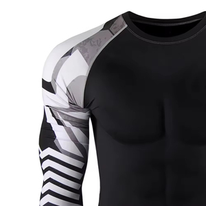Wholesale High Quality Custom New Design Breathable Quick Dry Spandex/Polyester Full Sleeve Custom Print Front Logo MMA - Product Image 5