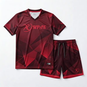 Conjunto de Camiseta y Pantalones Cortos de Voleibol Aerodinámicos en Oro Rosa, Personalizados al por Mayor, Uniformes de Equipo de Alta Elasticidad, Ropa Deportiva Sublimada OEM - Product Image 1
