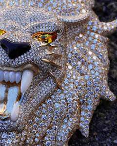 Colgante 3D de lujo personalizado grande ANIMAL Baguette brillante Moissanite Hip Hop estrella joyería para hombres colgantes finos encantos - Product Image 6