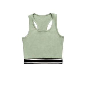 Top Deportivo Corto Personalizado al por Mayor de Alta Calidad para Mujer, Transpirable, de Spandex/Poliéster, Sexy, para Gimnasio, Ropa Deportiva sin Estampado - Product Image 5