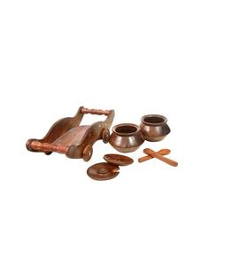 Chttney Handi en bois fait à la main de conception antique de haute qualité ou bol en bois avec cuillère pour la cuisine à domicile et les hôtels et restaurants - Product Image 4