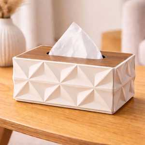Rustic Wooden Napkin <b>Tissue</b> Box <b>Holder</b> Elegant Storage Organizer For <b>Kitchen</b> Dining Table Home And Hotel Decor - Product Image 4