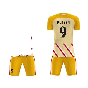 Ropa de entrenamiento de fútbol Camiseta de fútbol personalizada Conjunto completo Cuello en V Media manga Transpirable Secado rápido Transferencia de calor Impreso Fútbol - Product Image 6