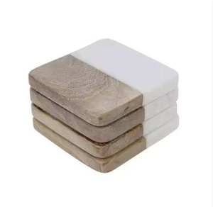Modern design wooden coasters with brown finished ideal for office and home - Product Image 1