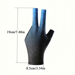 Guantes Profesionales de Billar con Dedos Descubiertos, Transpirables, de Tres Dedos, para Snooker, Mano Derecha, Tipo Mariposa, Unisex - Product Image 3