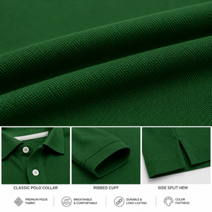 Vente en gros de chemises personnalisées vertes |   Uniforme d'entreprise 100% coton OEM ODM pour |   Vêtements de travail à séchage rapide avec logo brodé pour le golf - Product Image 5