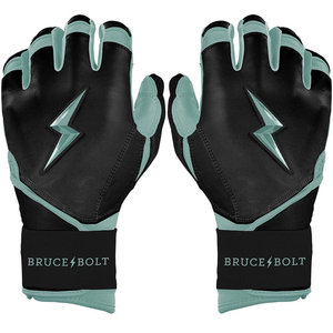 Gants de frappeur pour joueur de baseball adulte en cuir véritable, à longue sangle, à doigts entiers, ambidextres, avec fermeture auto-agrippante, écologiques - Product Image 2