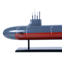 Modèle de table nautique en bois de cèdre du sous-marin USS Seawolf SSN 21, artisanal et peint, marque OMH, origine Vietnam