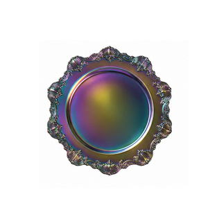 Assiette décorative ronde en cuivre martelé, faite à la main, design massif, pour plats de fête, style moderne, assiette en métal - Product Image 6