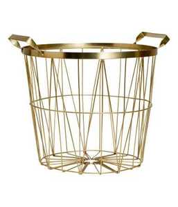 Cesta de Alambre Metálico con Asas para Almacenamiento en Encimeras y Organización de la Sala de Estar, Diseño Minimalista - Product Image 1