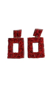 CRYSTAL CRAFT Best Quality Handmade Beaded <b>Embroidery</b> Earrings Durable Fashion Jewelry in Vintage Style Oval Shape Solid Product - Product Image 5