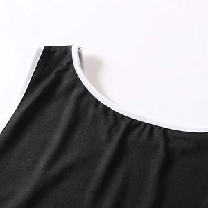Vestido de animadora para mujer, negro y blanco, sin mangas, con estampado de animadora y pompones, uniforme de animadora para adultos, personalizado - Product Image 6