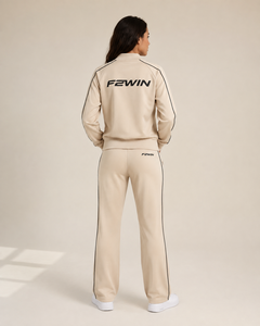 F2WIN ชุดวอร์มผู้ชายสีม่วงเสื้อแจ็คเก็ตแบบมีซิปเต็มตัวชุดกางเกงลำลองชุดกีฬาฤดูหนาวสีทึบคอปกทรงปกติระบายอากาศได้ดี - Product Image 2