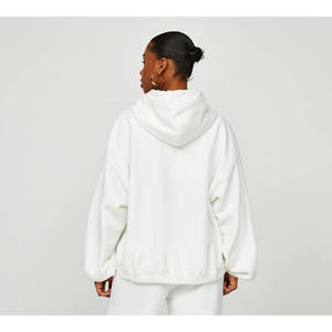 Custom Women White Tracksuit <b>Set</b> Hoodie <b>Jogger</b> Pants <b>Matching</b> Casual Sportswear Two Piece Athletic Outfit - Product Image 6