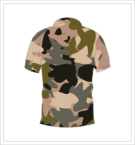 Polo à manches courtes en sublimation camouflage vert et marron, performance sportive, décontracté, impression de logo personnalisé, vêtements unisexes - Product Image 5