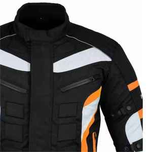 Blousons de moto en cuir robustes, longs, imperméables, noirs, pour motocross, avec logo frontal, coupe-vent et respirants 2025 - Product Image 4
