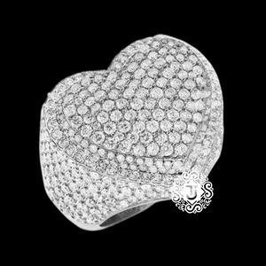 Tasnim Luxury Rossand White Gold Plated Ring VVS <b>Moissanite</b> Round Brilliant Cut Proung Setting Unisex Wedding <b>Jewelry</b> - Product Image 4