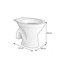 EWC S-trap keramisch toilet, één geheel, met inbouwreservoir, geurneutraliserende functie, soft-close, modern design, geschikt voor ziekenhuizen, villa's en hotels.