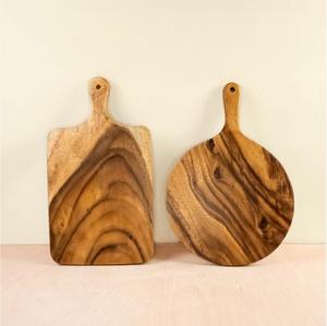 Tablas de cortar de madera rectangulares con mango, paquete combinado para uso en la cocina, ecológicas y personalizables. - Product Image 3
